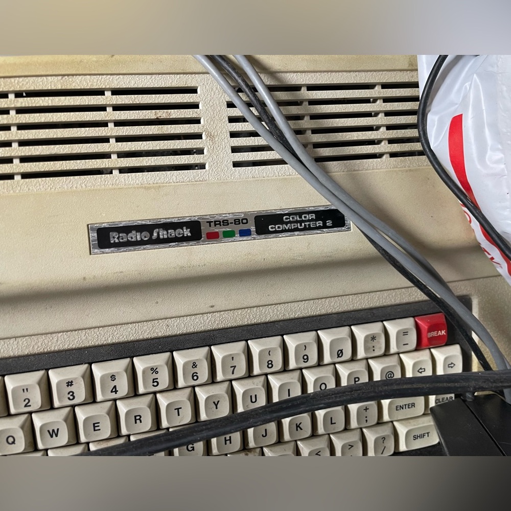 VINTAGE TRS 80 Radio Shack Tandy computer sys w/ games & controllers
